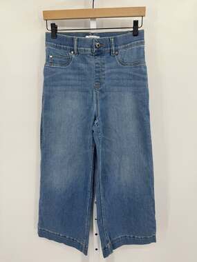 Spanx Jeans M SPANXshape™ EveryWear Cropped Wide Leg Stretch Slimming Denim
